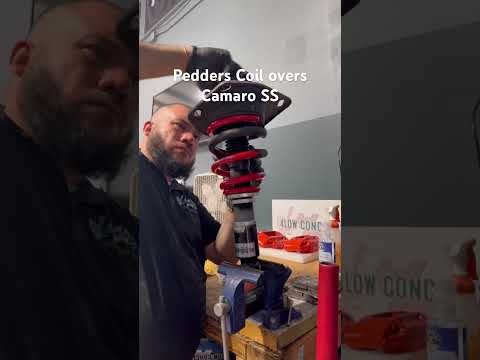 Camaro SS came in for Pedders Coilovers installation #suspension #car #camaro #fyp #coilovers #htown