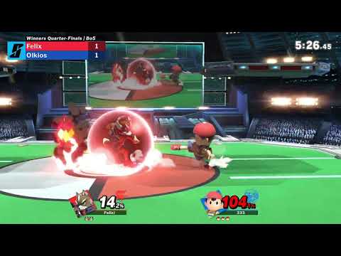 Smash at Park University Winners Quarters - Felix (Zero Suit Samus/Fox) vs. Olkios (Ness)