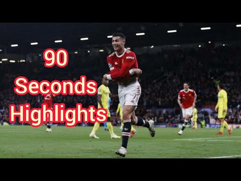 90 Seconds Highlights Manchester United 2-1 Villareal | Goals and Saves | UEFA | UCL