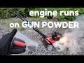 engine runs on GUN POWDER explosive results!!!