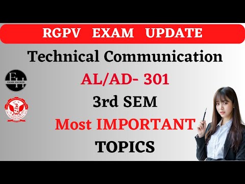 Technical Communication Super Important Topics | AL-301 | RGPV Exam important Topics 3 semester