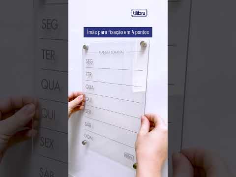 Vídeo do produto Quadro Acrílico Transparente Planner Semanal