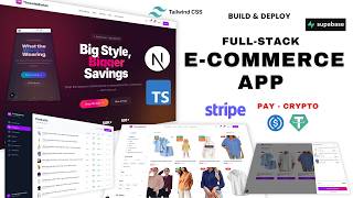 Create & Deploy Full-Stack E-Commerce Clothing Website Using Next.js, Supabase | Stripe + Crypto