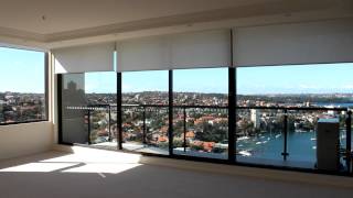 preview picture of video 'North Sydney Apartment Motorised Remote Control Roller Blinds Silent Gliss 4860 System'