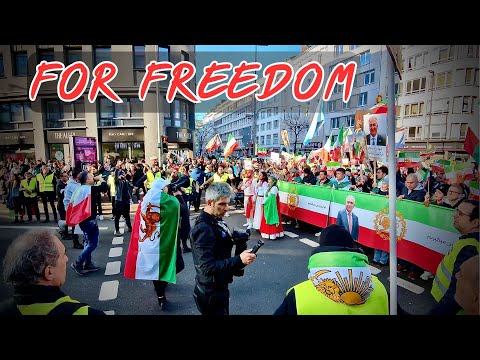 THEY TOOK OVER THE CITY! 🕊️ Massive Iran Freedom Protest in Düsseldorf 2026 🥁 Große Iran-Demo
