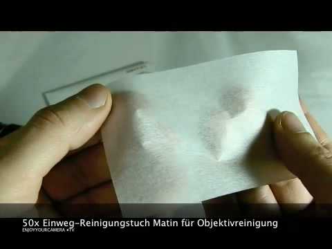 50x Einweg-Reinigungstuch Matin für Objektivreinigung - by www.enjoyyourcamera.com