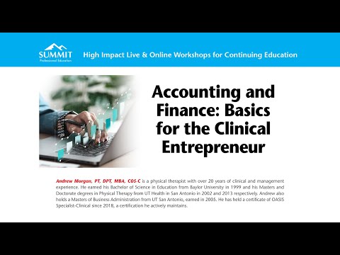 Accounting and Finance: Basics for the Clinical Entrepreneur