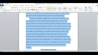 How to check the word count in a paper without including the footnotes