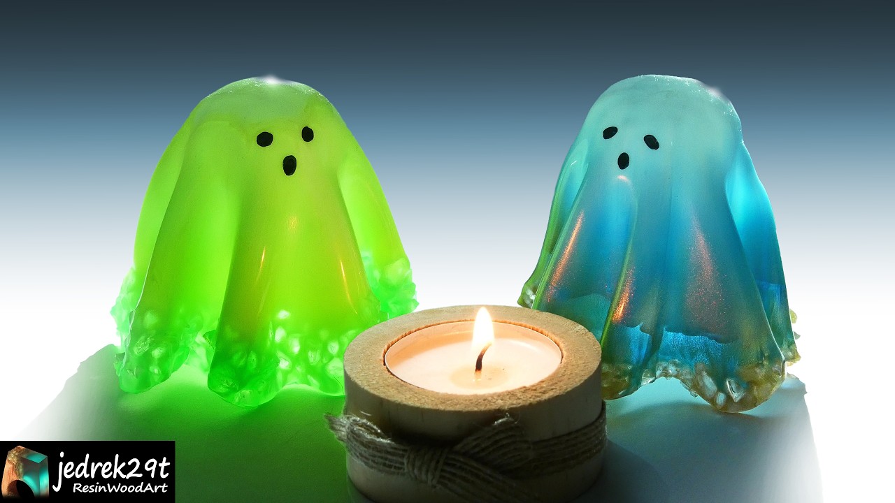 Easy & Beautiful Halloween Craft Tutorial 👻 DIY Resin Ghost Decoration