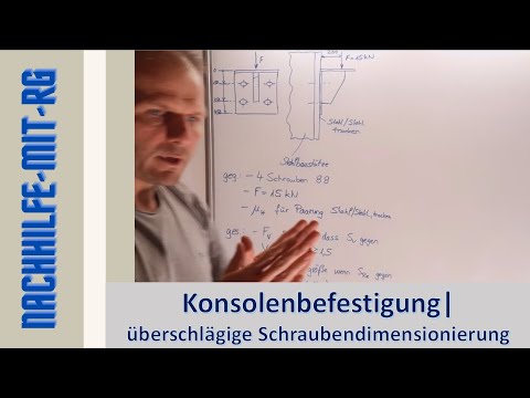 Schrauben berechnen | Vorspannkraft | Anpresskraft | Reibungskraft | Konsolenbefestigung