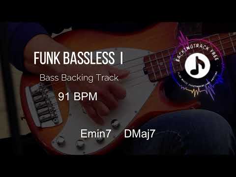 Bass backingtrack - Funk bassless I Em 91 bpm #backingtrack #bass #practice #backtrackitapp