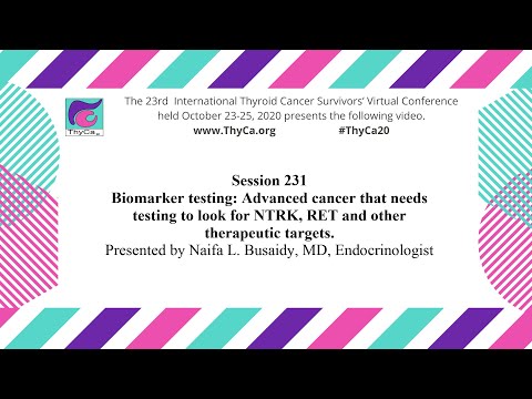 Biomarker testing. Advanced cancer needing tests to look for NTRK, RET & other therapeutic targets.