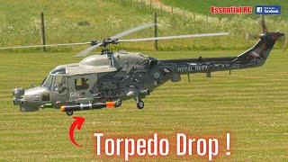 Torpedo Drop ! Westland Lynx HMA Mk8 Black Cat RC Helicopter