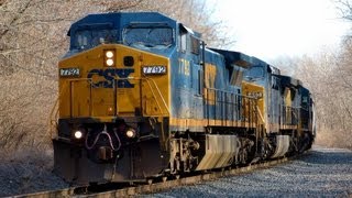 preview picture of video 'CSXT 7792 West, All CSX on the CP 273 Train, on 1-22-2013'