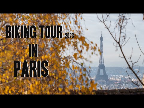 BIKING TOUR in PARIS 4K 2023  - Virtual Cycle Ride In Paris - Opera, Place Vendôme,Tour Eiffel