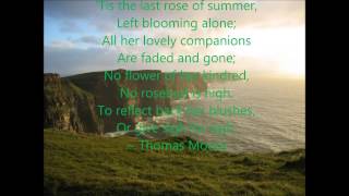 &#39;Tis the Last Rose of Summer (Lyrics)