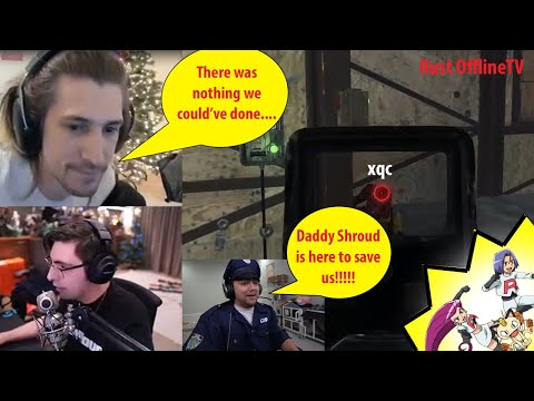 Shroud KILLS XQC and Team Rocket while OUTNUMBERED!!!! [ALL POVS] | Rust OfflineTV ft. XQC