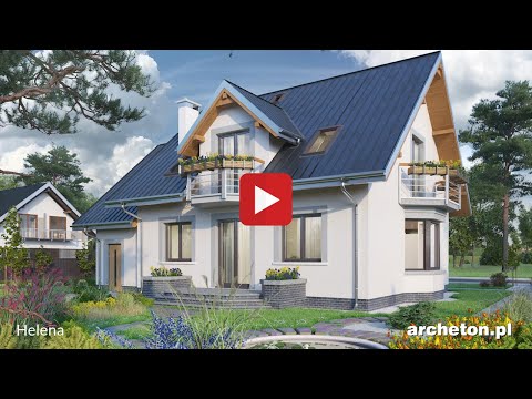 Projekt domu Helena - archeton.pl - z użytkowym poddaszem 189,3 m2