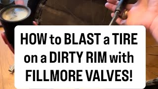 Special trick to seat a tire on any rim and showing off valves that can’t clog
