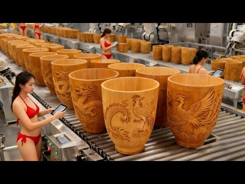 Inside the Factory: United States Bamboo Cup Factory Process (Full Process)