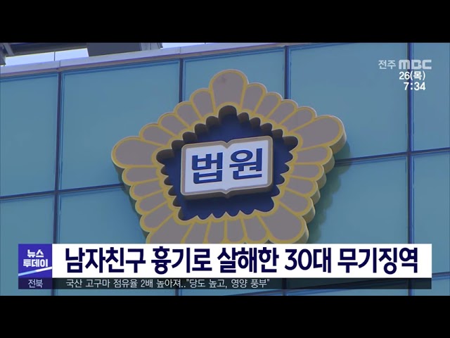 남자친구 흉기로 살해한 30대 무기징역