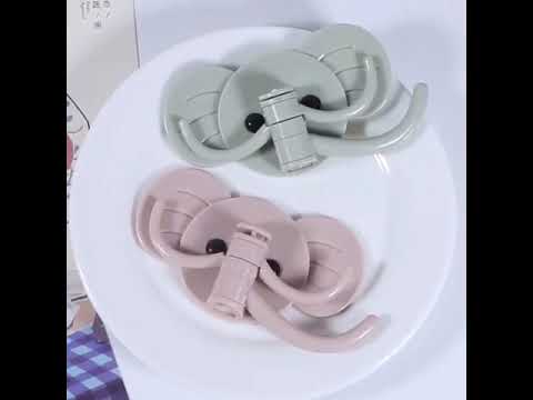 Plastic Heavy Duty Self Adhesive Hook, Cute Elephant Shape 3 Brand Hook For Home, Office, Etc