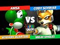 SSC 2023 - Amsa (Yoshi) Vs. Cody Schwab (Fox) Smash Melee Tournament