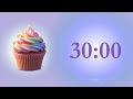 Aesthetic Cupcake Pomodoro Timer Study With Me 4 Hour 30 10 Min Purple Study Session