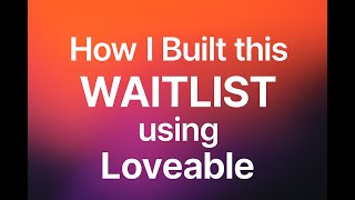 Lovable Waitlist tutorial using Unicode.