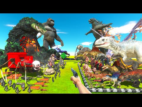 Fighting Dinosaurs | Carnivore Dinosaurs vs Mutant Primates - Animal Revolt Battle Simulator