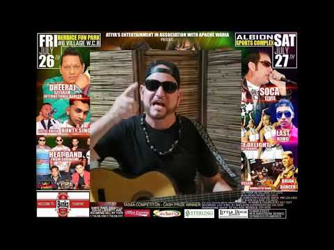 Dancehall meets Soca Chutney Fusion announced by Soca Elvis (July 26th & 27th, 2019)