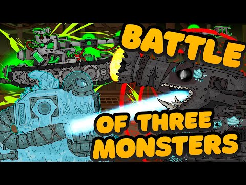 Battle of Three Demonic Leviathan Monsters - Cartoons about tanks