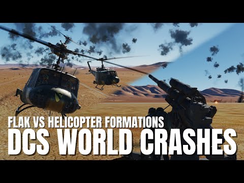 Ridiculous Helicopter Formations VS Heavy Flak & More! V37 | DCS World 2.7 Modern Flight Sim Crashes