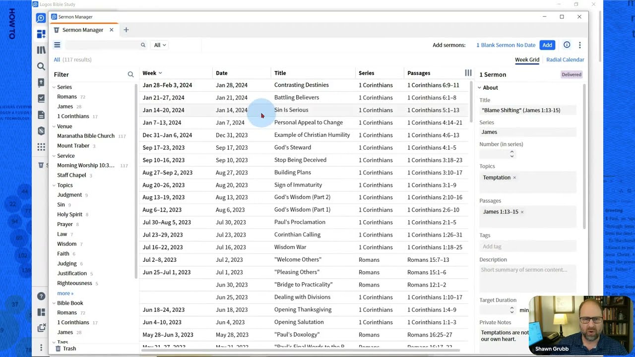 How to Logos | Organize Your Preaching and Teaching with Sermon Manager