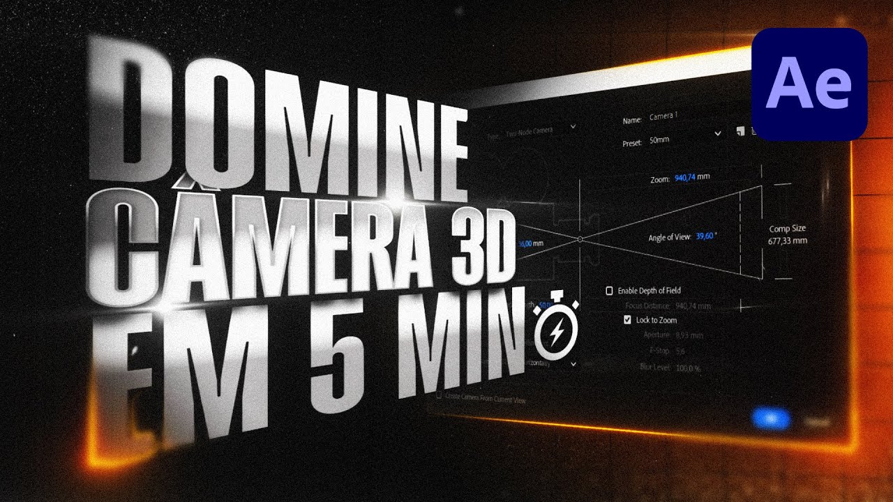 COMO SER MESTRE EM CÂMERA 3D NO AFTER EFFECTS (EM 5 MINUTOS!)