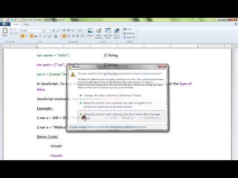 Tamil Javascript Data Types Numbers String Array Objects Demo