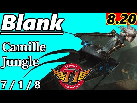 Blank as Camille Jungle - S8 Patch 8.20 - KR Master - Full Gameplay