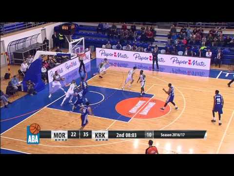 Octavius Ellis with another monster dunk (Mornar - Krka, 26.11.2016)