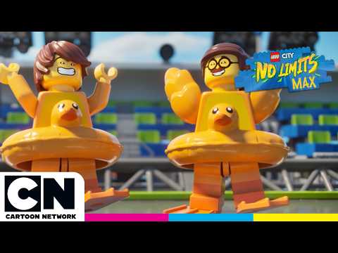 雙鴨競賽 🐥 | 全新樂高城市：無限可能MAX | Cartoon Network (Duck Duo Derby 🐥| NEW Lego City: No Limits MAX |Cartoon Network)