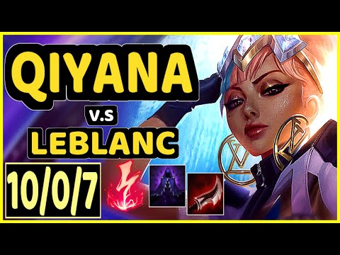 REDMERCY (QIYANA) vs LEBLANC - 10/0/7 KDA MID GAMEPLAY - NA Ranked DIAMOND