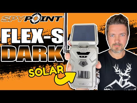 Spypoint FLEX-S Dark Cellular Trail Cam: ☀️Solar Panel🔋, No Glow Shots and 40 Megapixel Photos