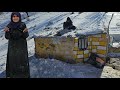 Cleaning In The Snow Struggling To Survive And Live In The Cold Mountains