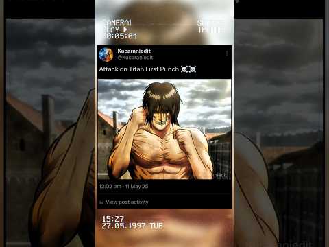 Attack on Titan First Punch ☠️☠️ #eren #anime #shorts #edit