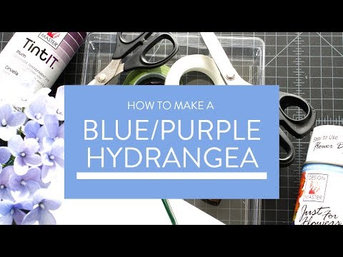 How to Make Crepe Paper Blue Hydrangeas