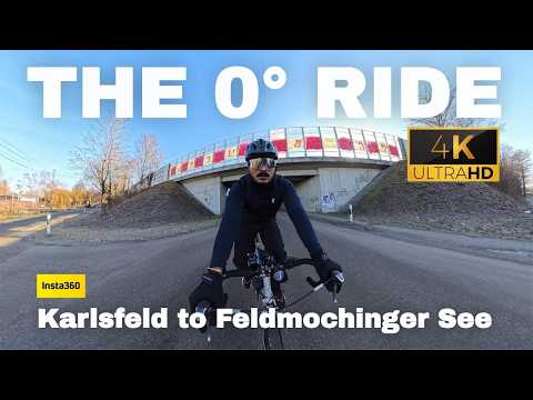 Exploring Munich on Wheels / Karlsfeld to Feldmochinger See / Winter Cycling / 4K / Insta 360