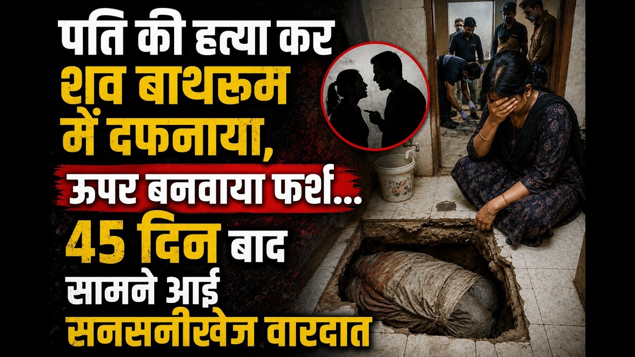 पति की हत्या कर शव बाथरूम में दफनाया, ऊपर बनवाया फर्श... 45 दिन बाद सामने आई सनसनीखेज वारदात
