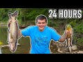 Eating Only What I Catch For 24 Hours Straight