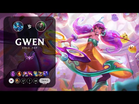 Gwen Top vs Singed - KR Master Patch 13.17