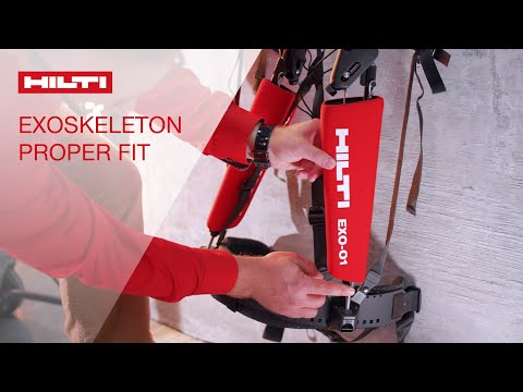 Hilti wearable exoskeleton EXO-O1 proper fit and adjustment