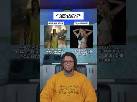 Original Song Vs. Viral Mashup: Ariana Grande \hate that i made you love me\ #shorts #arianagrande